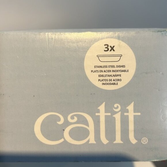 Catit PIXI Double Dish White cat bowls new in box - Picture 6 of 8